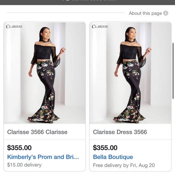 Clarisse 3566 Prom Dress - Picture 3 of 3